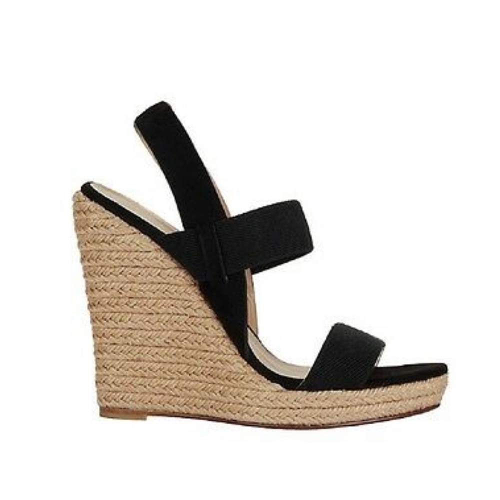Jean Michel Cazabat black wedge espadrilles